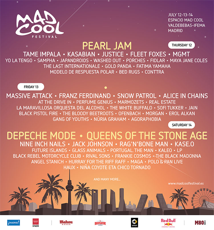Mad Cool Festival 2018 suma más de 30 artistas