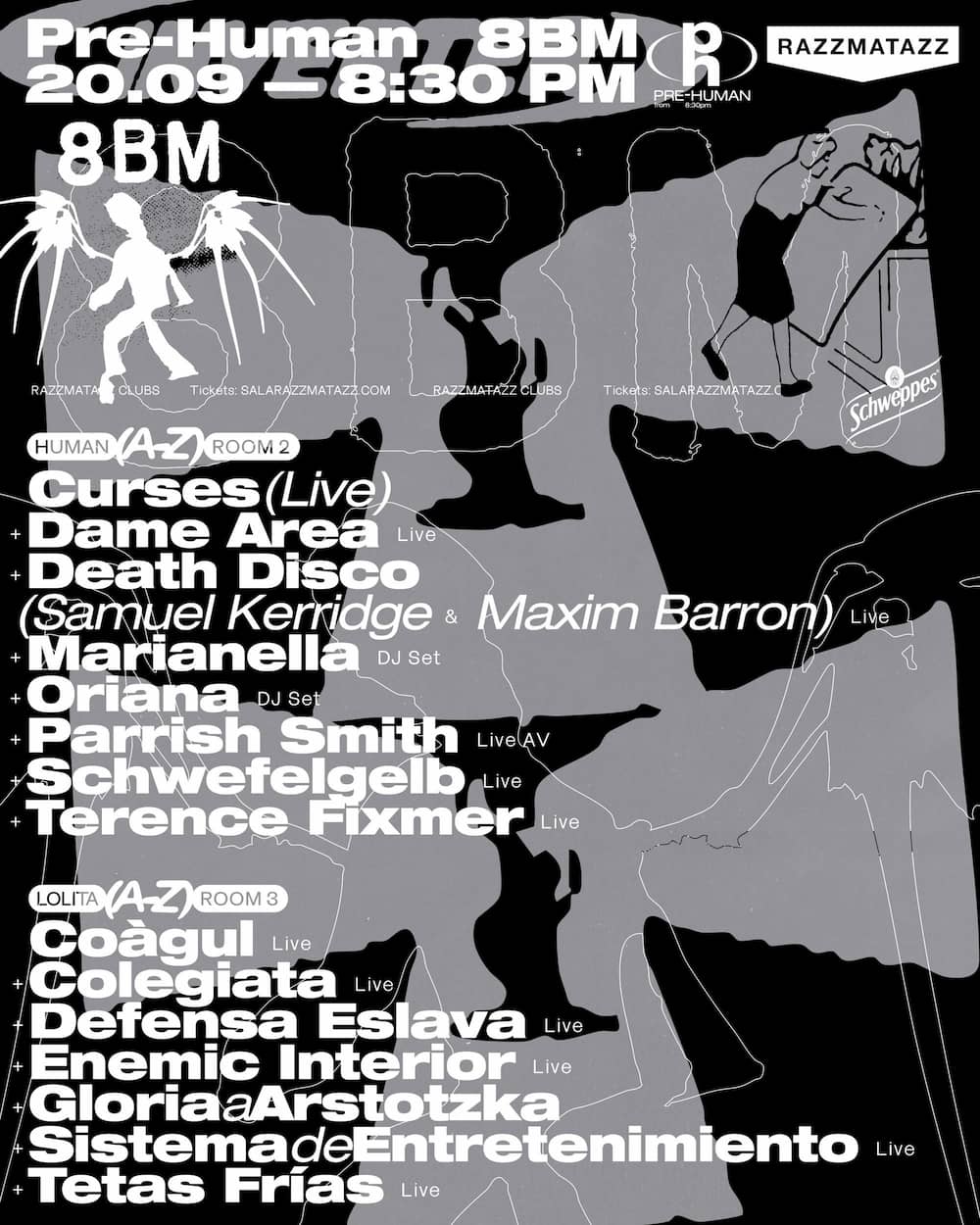 pre human razzmatazz barcelona septiembre