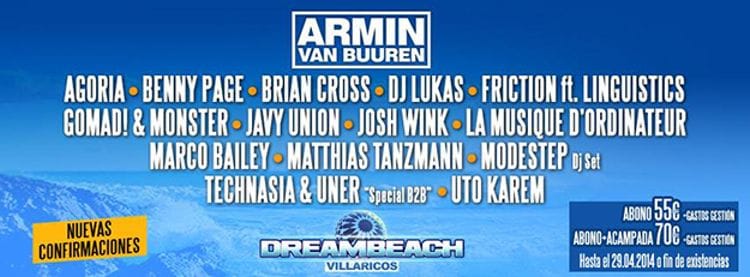 Armin encabeza las nuevas confirmaciones de Dreambeach