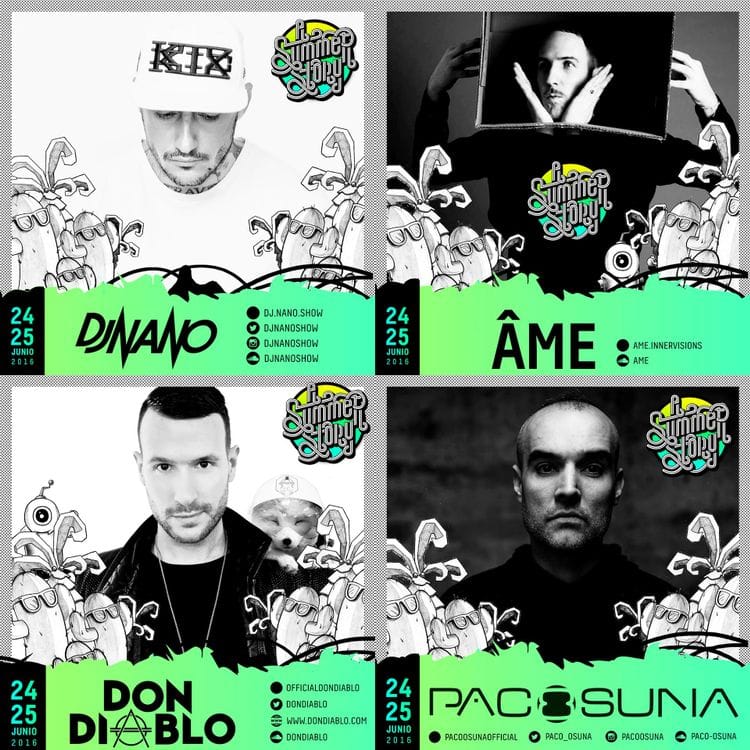 Dj Nano, Âme, Don Diablo y Paco Osuna en A Summer Story