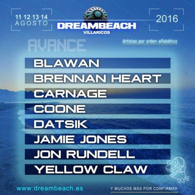 Ocho (+1) nuevos artistas se suman a Dreambeach Villaricos 2016