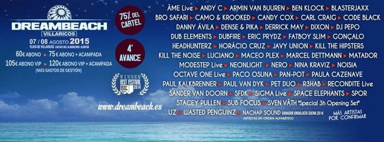 Dubfire y Nero encabezan las nuevas confirmaciones de Dreambeach