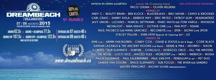 Dreambeach completa el 90% de su cartel