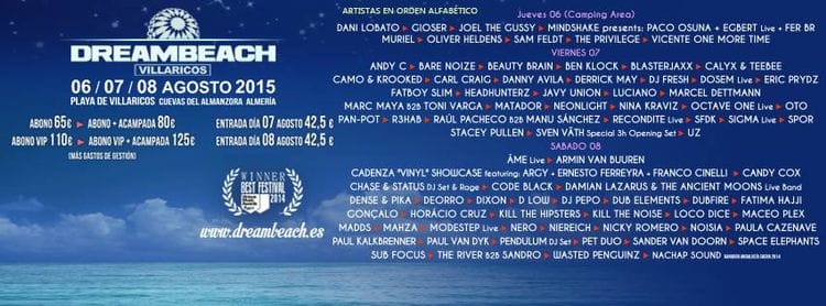 Dreambeach Villaricos completa un line up excepcional