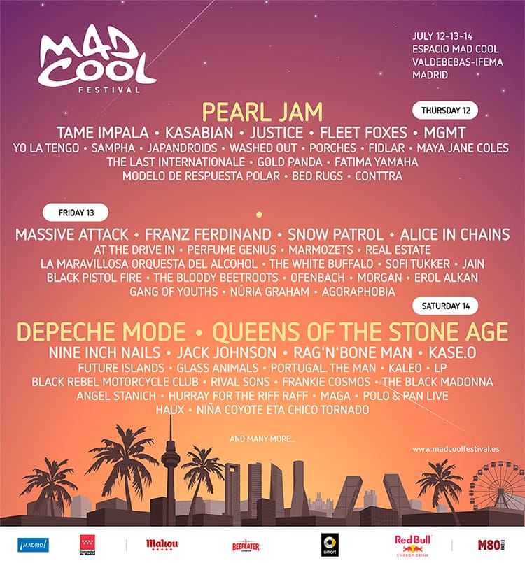 Mad Cool Festival 2018 suma más de 30 artistas