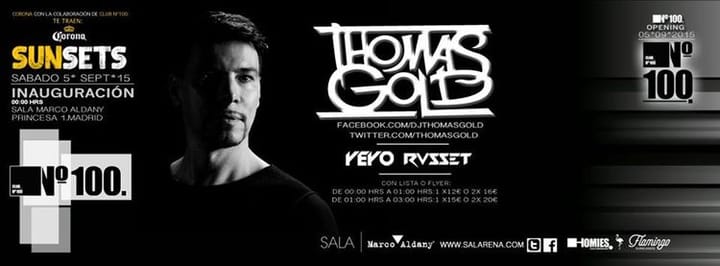 Club Nº 100 arranca con Thomas Gold  [+SORTEO]